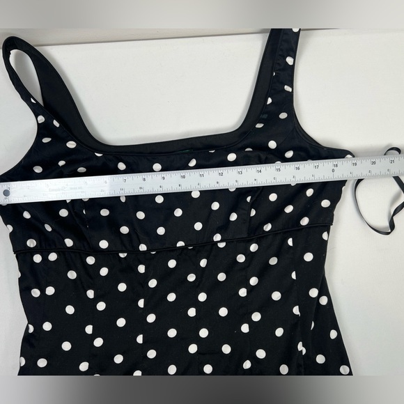 Lauren Ralph Lauren polka dot dress with pockets size 14 Navy and white - Picture 6 of 9